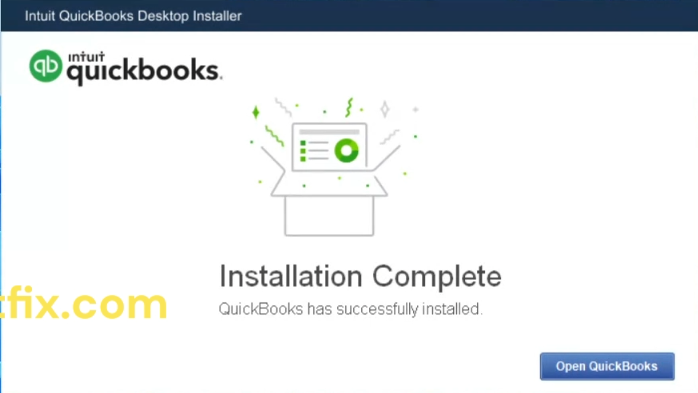 Quickbooks desktop 2024 trial version installation complete.
